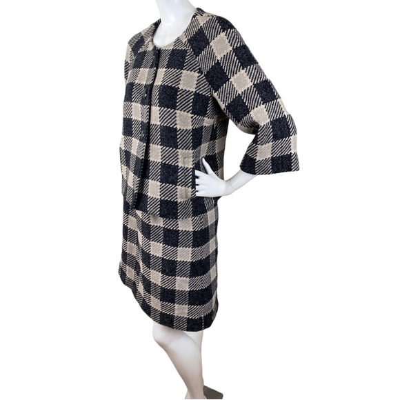 Talbots Skirt 2 Piece Suit Set Wool Blend Plaid Lined Blazer Sz 8 / Skirt Sz 10 - Picture 5 of 17